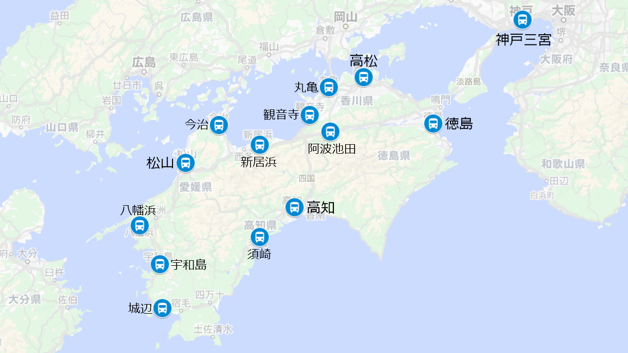 Map Shikoku
