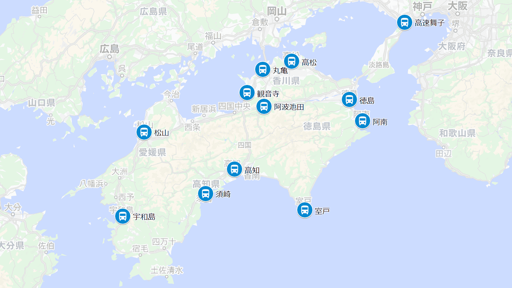 Map Shikoku
